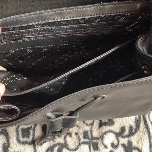 Lucky 🍀Brand black leather saddle bag purse - Picture 3 of 7